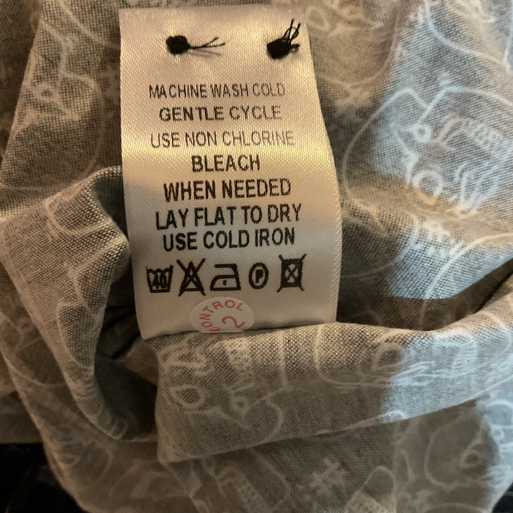 Visconti Black Skull Patterned Button Down Mens S… - image 5